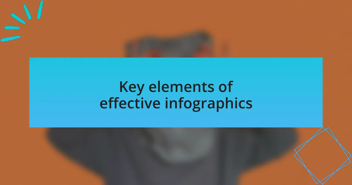 Key elements of effective infographics