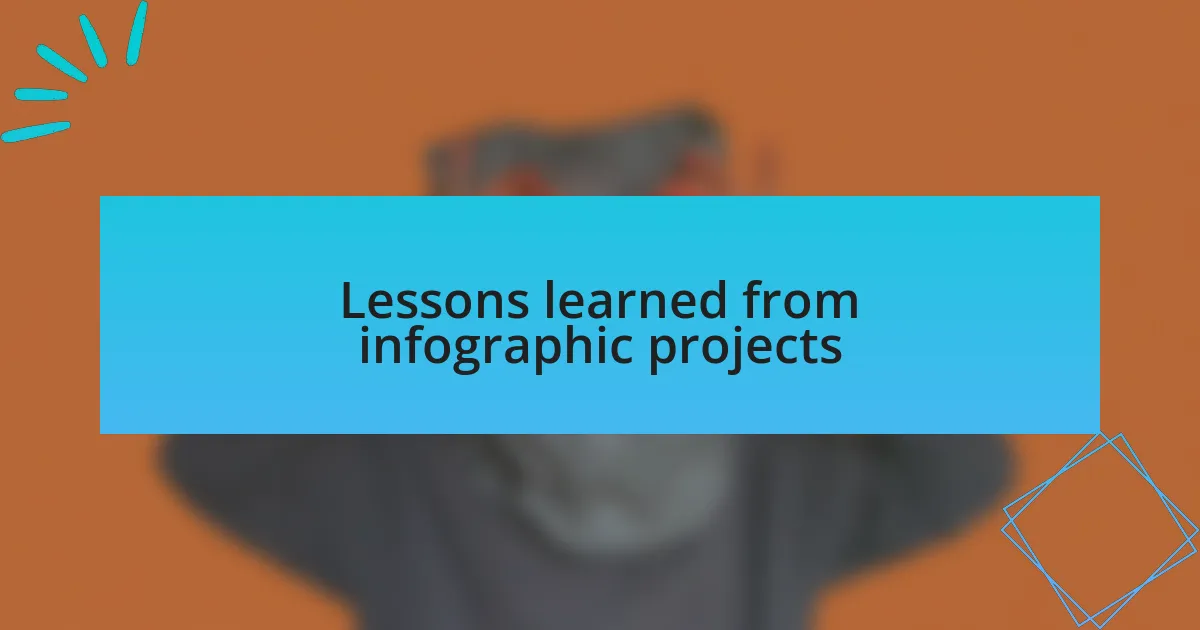 Lessons learned from infographic projects