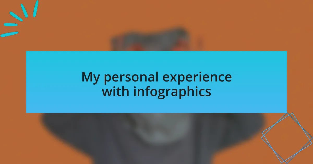 My personal experience with infographics