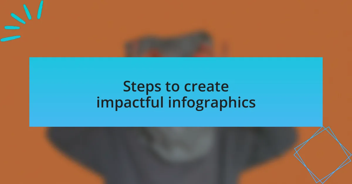 Steps to create impactful infographics